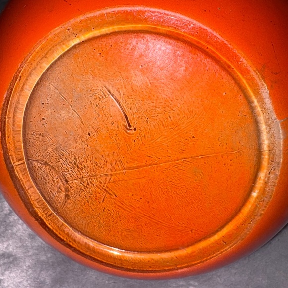 Vintage 1930–1940s Anchor Hocking Orange Ball tilted thick glass pitcher - Picture 6 of 6